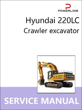 Книга по ремонту экскаватора Hyundai 220LC в формате PDF (на английском языке)