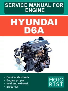 Книга по ремонту двигателей Hyundai D6A в формате PDF (на английском языке)