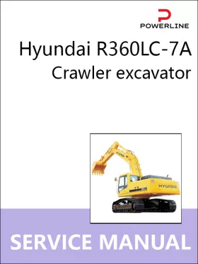 Книга по ремонту экскаватора Hyundai R360LC-7A в формате PDF (на английском языке)