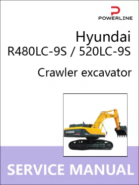 Книга по ремонту экскаватора Hyundai R480LC-9S / 520LC-9S в формате PDF (на английском языке)