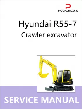 Книга по ремонту экскаватора Hyundai R55-7 в формате PDF (на английском языке)