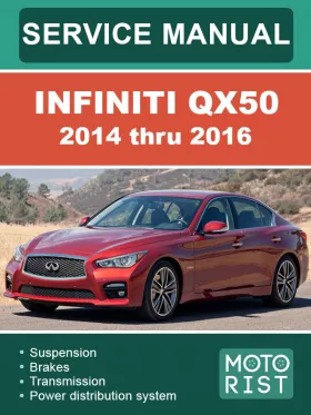 Книга по ремонту Infiniti QX50 с 2014 по 2016 год в формате PDF (на английском языке), 3 части
