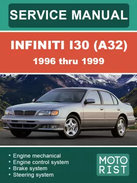 Книга по ремонту Infiniti I30 (A32) с 1996 по 1999 год в формате PDF (на английском языке), 6 частей