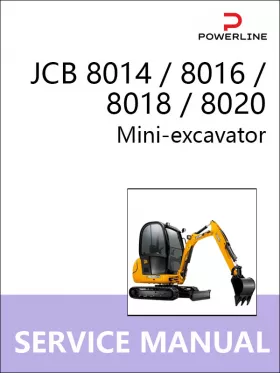 Книга по ремонту экскаватора JCB 8014 / 8016 / 8018 / 8020 в формате PDF (на английском языке)