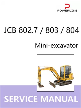 Книга по ремонту экскаватора JCB 802.7 / 803 / 804 в формате PDF (на английском языке)