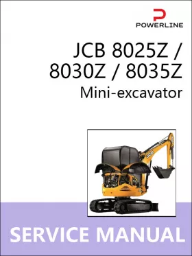 Книга по ремонту экскаватора JCB 8025Z / 8030Z / 8035Z в формате PDF (на английском языке)