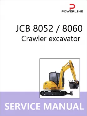 Книга по ремонту экскаватора JCB 8052 / 8060 в формате PDF (на английском языке)