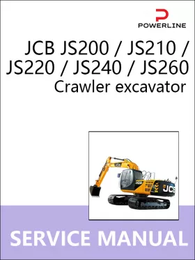 Книга по ремонту экскаватора JCB JS200 / JS210 / JS220 / JS240 / JS260 в формате PDF (на английском языке)