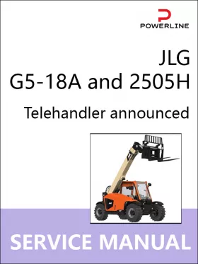 Книга по ремонту погрузчика JLG G5-18A and 2505H в формате PDF (на английском языке)