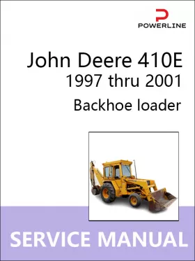 Книга по ремонту погрузчика John Deere 410E с 1997 по 2001 год в формате PDF (на английском языке)