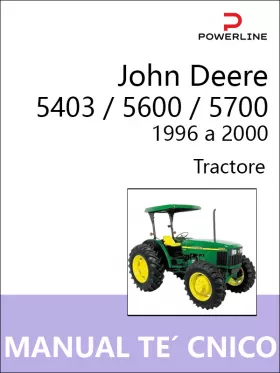 Книга по ремонту трактора John Deere 5403 / 5600 / 5700 с 1996 по 2000 год в формате PDF (на испанском языке)