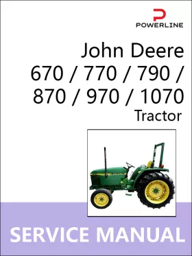 Книга по ремонту трактора John Deere 670 / 770 / 790 / 870 / 970 / 1070 в формате PDF (на английском языке)