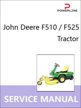 Книга по ремонту трактора John Deere F510 / F525 в формате PDF (на английском языке)