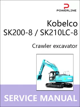 Книга по ремонту экскаватора Kobelco SK200-8 / SK210LC-8 в формате PDF (на английском языке)
