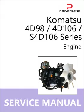 Книга по ремонту двигателей Komatsu 4D98 / 4D106 / S4D106 Series в формате PDF (на английском языке)