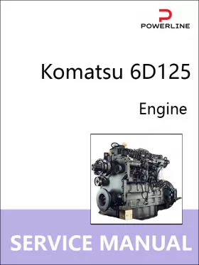 Книга по ремонту двигателей Komatsu 6D125 в формате PDF (на английском языке)