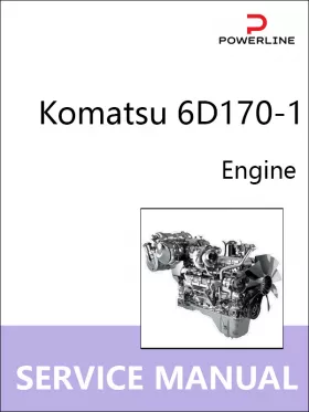 Книга по ремонту двигателей Komatsu 6D170-1 в формате PDF (на английском языке)