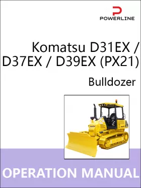 Книга по эксплуатации и техническому обслуживанию бульдозера Komatsu D31EX / D37EX / D39EX (PX21) в формате PDF (на английском языке)