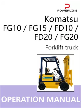 Книга по эксплуатации и техобслуживанию погрузчика Komatsu FG10 / FG15 / FD10 / FD20 / FG20 в формате PDF (на английском языке)