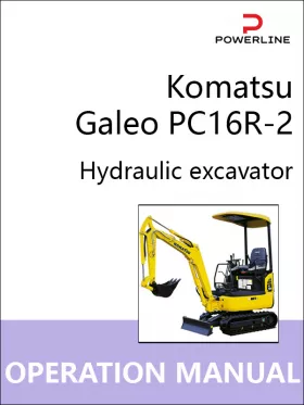 Книга по эксплуатации и техническому обслуживанию экскаватора Komatsu Galeo PC16R-2 в формате PDF (на английском языке)