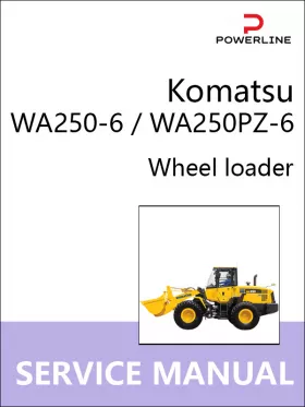 Книга по ремонту погрузчика Komatsu WA250-6 / WA250PZ-6 в формате PDF (на английском языке)