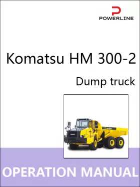 Книга по эксплуатации и техническому обслуживанию самосвала Komatsu HM 300-2 в формате PDF (на английском языке)