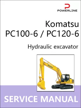 Книга по ремонту экскаватора Komatsu PC100-6 / PC120-6 в формате PDF (на английском языке)