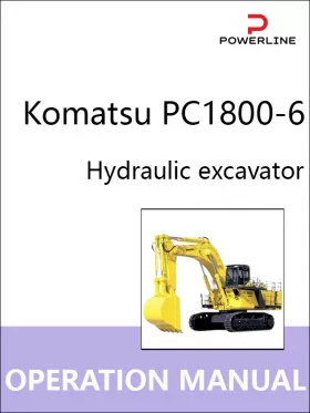 Книга по эксплуатации и техническому обслуживанию экскаватора Komatsu PC1800-6 в формате PDF (на английском языке)