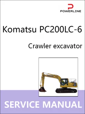 Книга по ремонту экскаватора Komatsu PC200LC-6 в формате PDF (на английском языке)