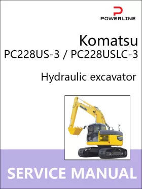 Книга по ремонту экскаватора Komatsu PC228US-3 / PC228USLC-3 в формате PDF (на английском языке)