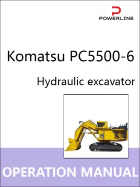Книга по эксплуатации и техническому обслуживанию экскаватора Komatsu PC5500-6 в формате PDF (на английском языке)