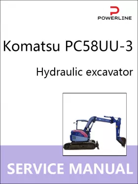 Книга по ремонту экскаватора Komatsu PC58UU-3 в формате PDF (на английском языке)