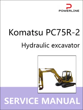 Книга по ремонту экскаватора Komatsu PC75R-2 в формате PDF (на английском языке)