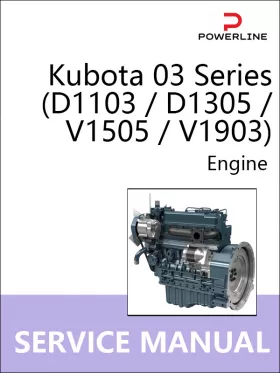 Книга по ремонту двигателя Kubota 03 Series (D1103 / D1305 / V1505 / V1903) в формате PDF (на английском языке)
