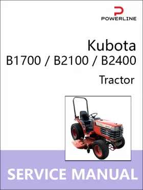 Книга по ремонту трактора Kubota B1700 / B2100 / B2400 в формате PDF (на английском языке)