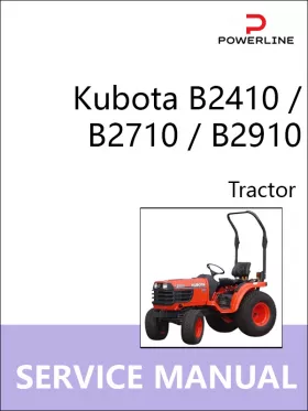 Книга по ремонту трактора Kubota B2410 / B2710 / B2910 в формате PDF (на английском языке)