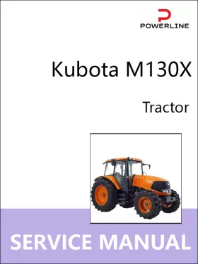 Книга по ремонту трактора Kubota M130X в формате PDF (на английском языке)