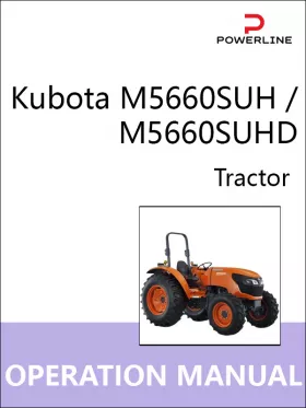 Книга по эксплуатации и техническому обслуживанию трактора Kubota M5660SUH / M5660SUHD в формате PDF (на английском языке)