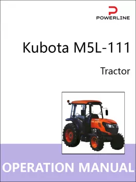Книга по эксплуатации и техническому обслуживанию трактора Kubota M5L-111 в формате PDF (на английском языке)