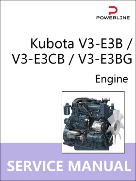 Книга по ремонту двигателя Kubota V3-E3B / V3-E3CB / V3-E3BG в формате PDF (на английском языке)