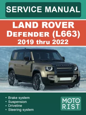 Книга по ремонту Land Rover Defender (L663) с 2019 по 2022 год в формате PDF (на английском языке)