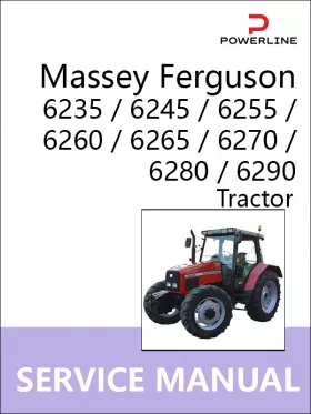 Книга по ремонту трактора Massey Ferguson 6235 / 6245 / 6255 / 6260 / 6265 / 6270 / 6280 / 6290 в формате PDF (на английском языке)