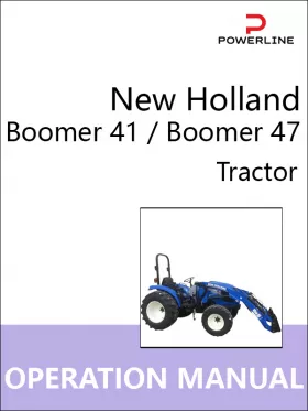 Книга по эксплуатации и техническому обслуживанию трактора New Holland Boomer 41 / Boomer 47 в формате PDF (на английском языке)