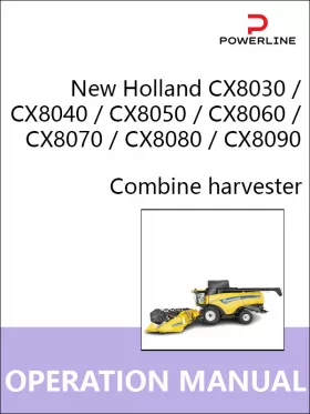 Книга по эксплуатации и техническому обслуживанию комбайна New Holland CX8030 / CX8040 / CX8050 / CX8060 / CX8070 / CX8080 / CX8090 в формате PDF (на английском языке)