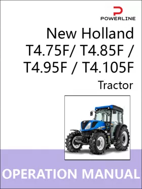 Книга по эксплуатации и техническому обслуживанию трактора New Holland T4.75F / T4.85F / T4.95F / T4.105F в формате PDF (на английском языке)