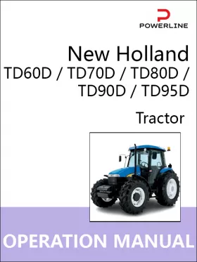 Книга по эксплуатации и техническому обслуживанию трактора New Holland TD60D / TD70D / TD80D / TD90D / TD95D в формате PDF (на английском языке)