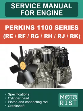 Книга по ремонту двигателей Perkins 1100 Series (RE / RF / RG / RH / RJ / RK) в формате PDF (на английском языке)