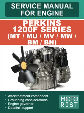 Книга по ремонту двигателей Perkins 1200F Series (MT / MU / MV / MW / BM / BN) в формате PDF (на английском языке)