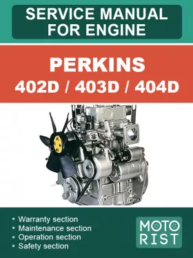 Книга по ремонту двигателей Perkins 402D / 403D / 404D в формате PDF (на английском языке)