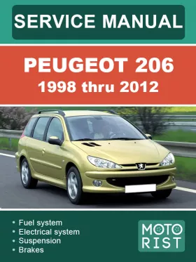 Книга по ремонту Peugeot 206 с 1998 по 2012 год в формате PDF (на английском языке)